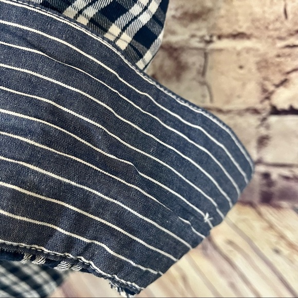 Paper Denim & Cloth Blue Check Button Long Sleeve Shirt - Picture 6 of 12